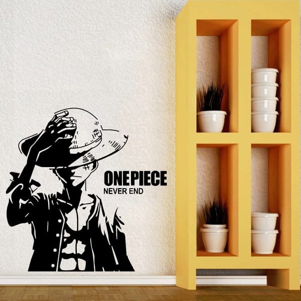 One Piece Seinätarrat One Piece Pirates Luffy Cartoon Wall Art