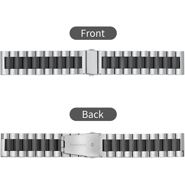 20mm Metal Rem til Ur - Sort Quick Release Udskiftning Rem