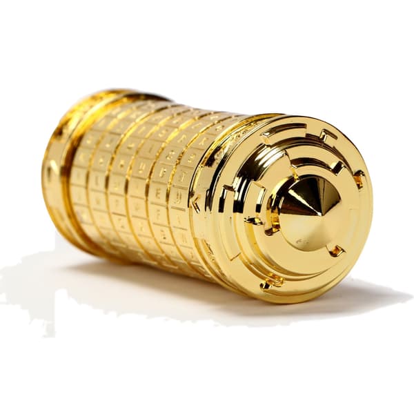 Cryptex Da Vinci Code Mini Cryptex Lås Puslespill Bokser med Skjult (Gull)