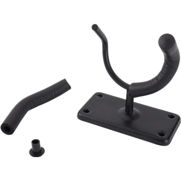2-pakning gitarveggkrok, svart gitarveggkrok i metall for
