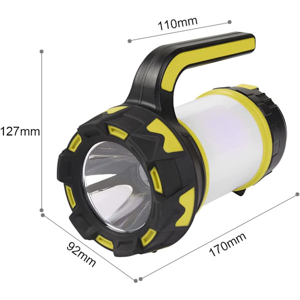 Vihreä ladattava LED-lyhty, 1000 lumenia 360° leirintälamppu, R