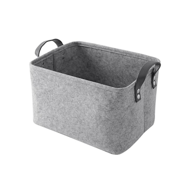 Oppbevaringskurv med to håndtak, filt kurv for leker, bøker, magasiner 39CM*29CM*25CM