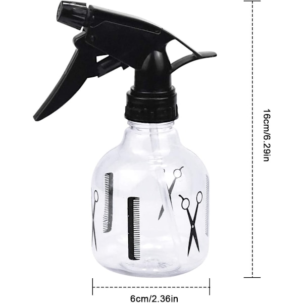 Sprayflaskor i plast, 250 ml sprayflaska med stor kapacitet