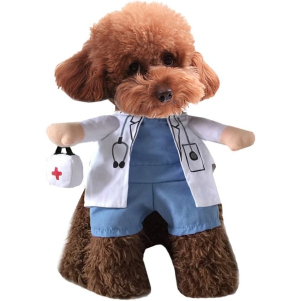 Hundkattdoktorkostym Husdjursdoktorkläder Jul Jeans Outfit