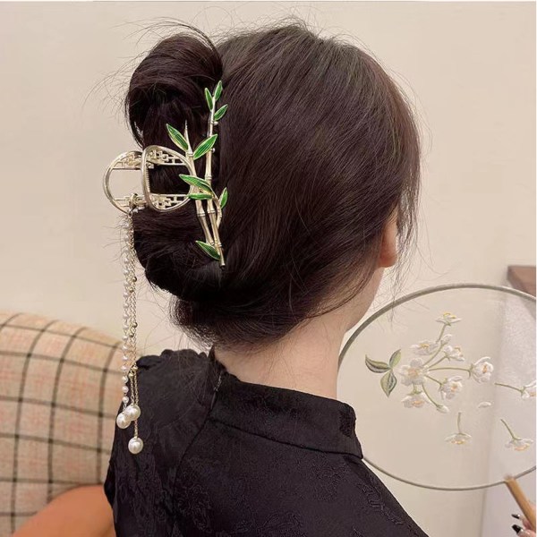 2 st bambu tofspännen, retro älva hår accessoarer