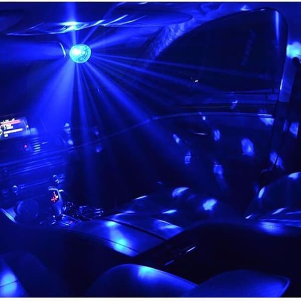 1 stk Disco-lys, Mini LED-festlys med musikkontroll DJ Spin