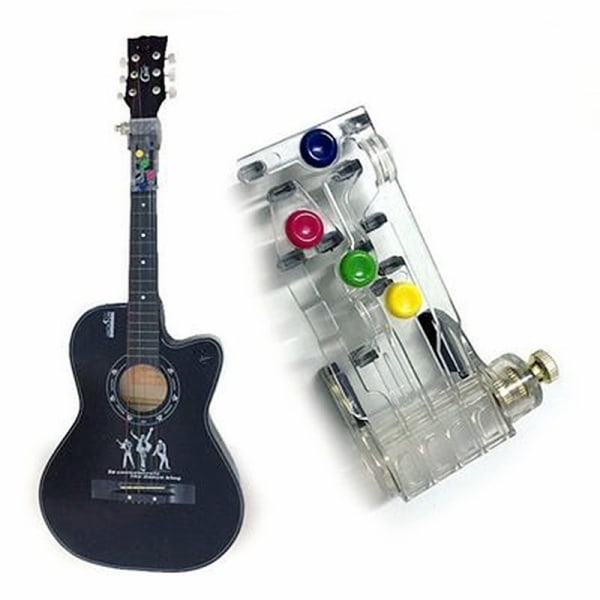 Gitar for nybegynnere, verktøy for læring av en-tone akkorder, hjelpemiddel for gitarøving for voksne og barn