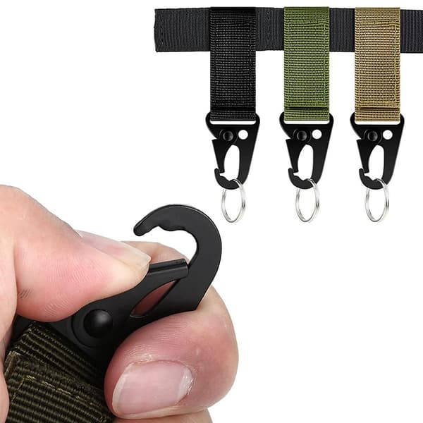 6 st förstorad mun Sling Clasp Olecranon Hook, bälte nyckel