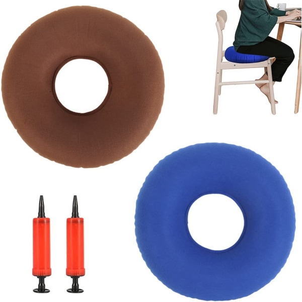 2 kpl Donut-istuintyyny, puhallettava rengasistuintyyny, täytettävä