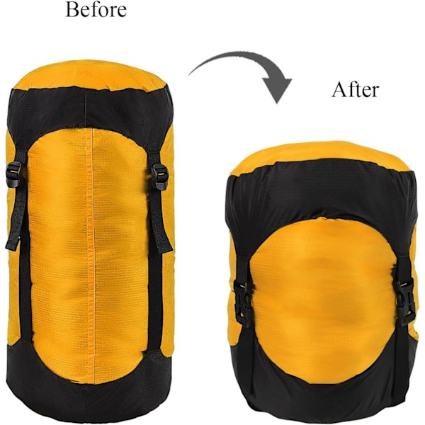 Kompressionssäck, 8L/18L/25L/35L, Lätt Kompressionspåse, Över 40% Förvaring för Camping, Vandring, Resor