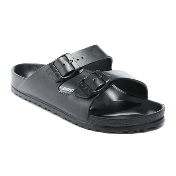 Herr sommar sandaler platta svarta EU44