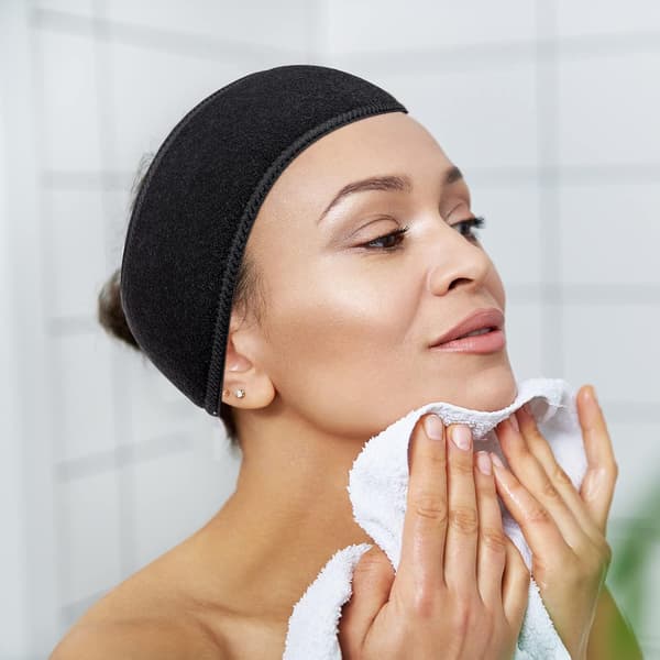 4-pack Återanvändbara Hårband Justerbara Makeup-Hårband Elastiska Handdukar