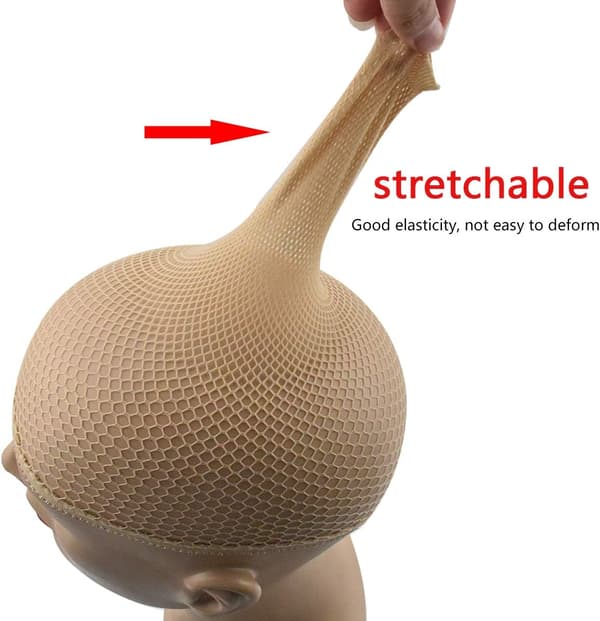 Parukker 6 stk. Hårnett Elastisk Parykkhette Bomullshett Mesh Nylon