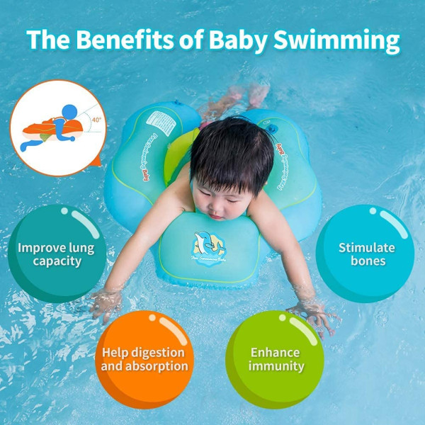 Baby oppustelig baby svømmering - Hjælp baby med at lære at svømme, med P
