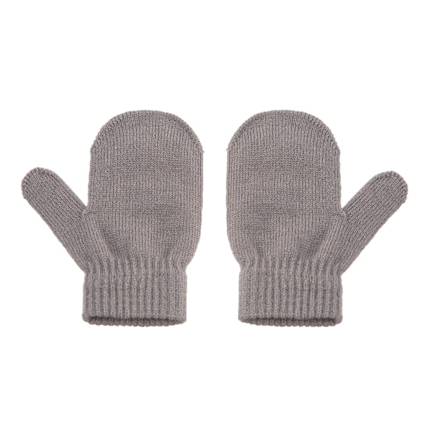 2 st barnstickade mössor + handskar enfärgad vinter w