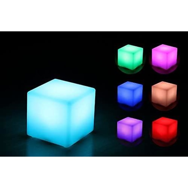 1 stk Led Cube 10 X 10 X 10 Cm Light Cube / Bordlampe 16 Farver 30ed |  Fyndiq