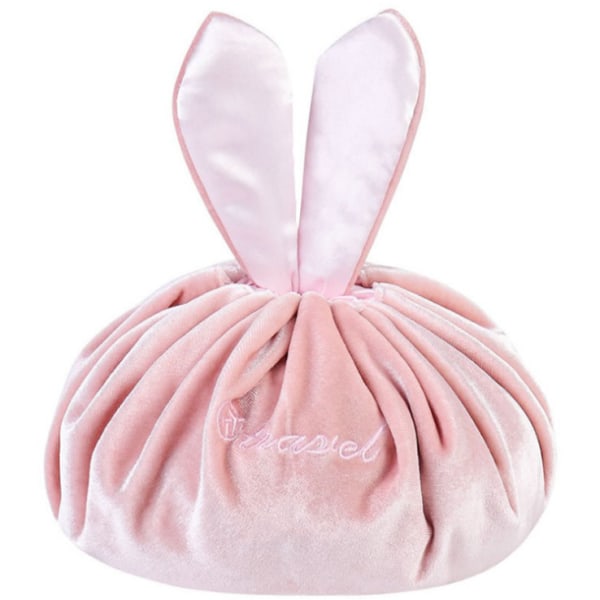(Rosa) 1 Lazy Storage Cosmetic Bag, Sminkepose med snøring, Lov