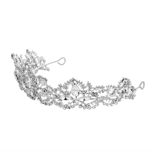 Prinsesse krystall dronning krone (sølv), rhinestone prinsesse hår