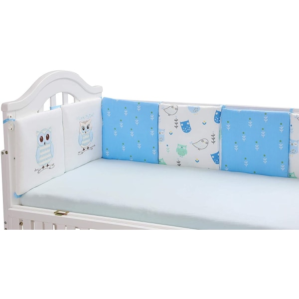 6 stk Bed Edge Nest Hovedbeskyttelse Baby Seng Bumpers 30x30cm Baby