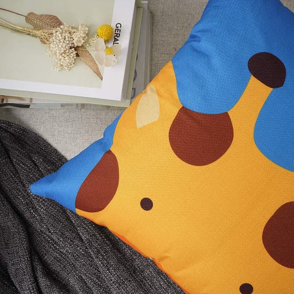 Kuddfodral, Set om 4 - 45 x 45 cm Bomull och Linne Tryckt Barn C
