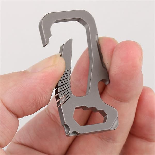 Mini Full Titanium Spänne Nyckelring Bil Spänne Utomhus Spänne