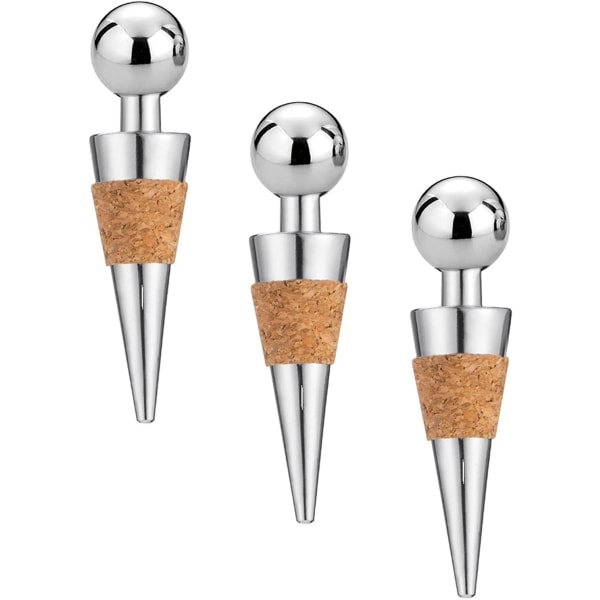 Wine Stoppers Conical Cork Stoppers Silver Round Wine Bottle Sto