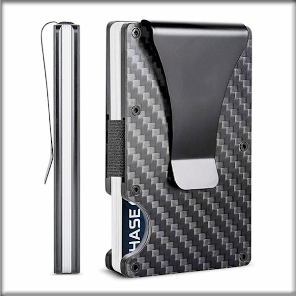 Minimalistisk Carbon Fiber Tegnebog - Mænds Tynd Tegnebog Kreditkort H