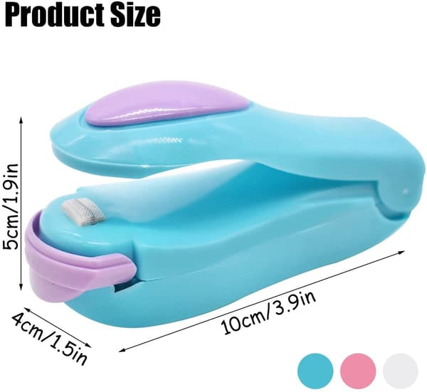 Mini Sealer, 3 stk. Plastikpose Sealer, Bærbar Pose Sealer Plasti