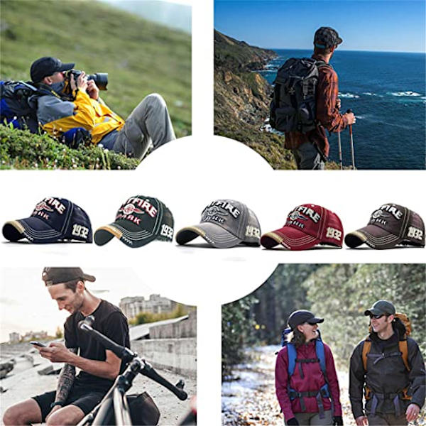 Cap Retro Baseball Cap Unisex Justerbar Metallspenne