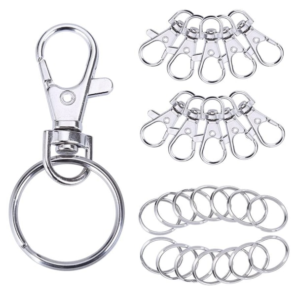 100pcs Metal Lobster Claw Clasp with Key Ring (Claw Clasp 50pcs+