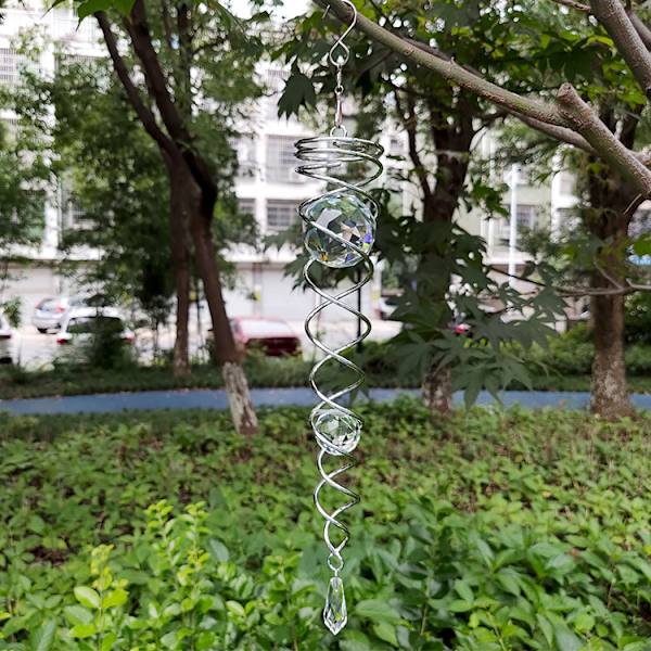 Størrelse: 6x30cm, 12\" dobbelt rotor spiral vindmølle. Ophængningssystem