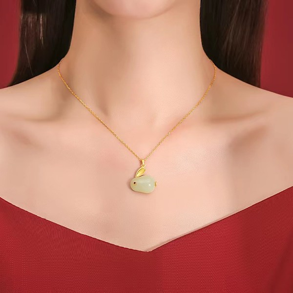 Ny stil yu-kanin design hänge populära lilla kanin halsband