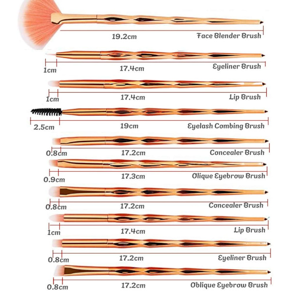 (20 Makeup Brushes ) Diamond Makeup Brush,Professional Makeup Br