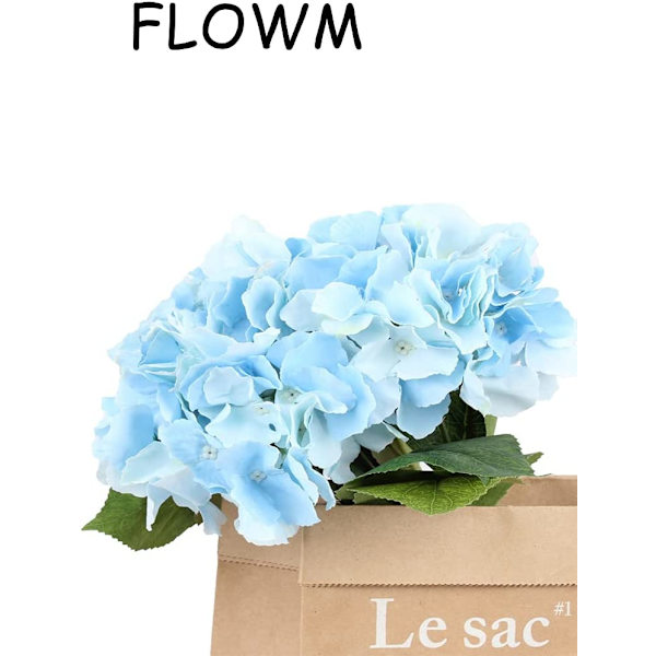 2-pack konstgjorda sidenhortensiablommor - för blombuketter, H