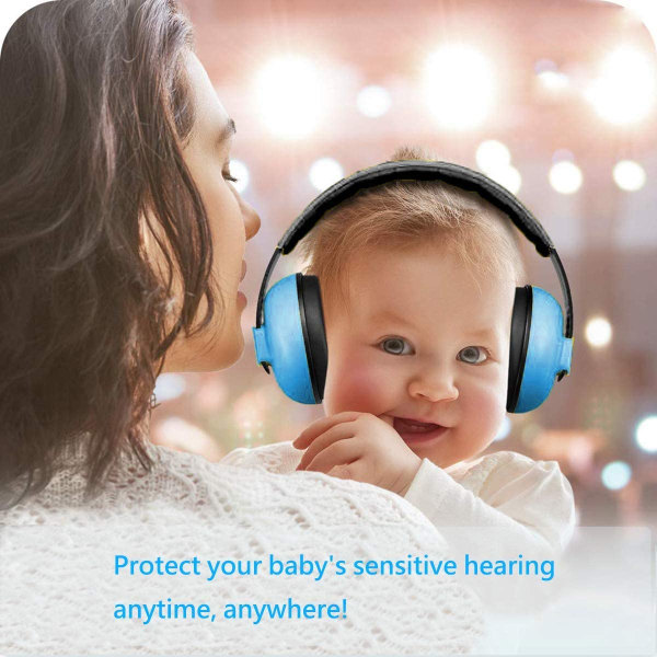 Baby brusreducerande hörlurar från 1 månad till 2 år gamla (blå