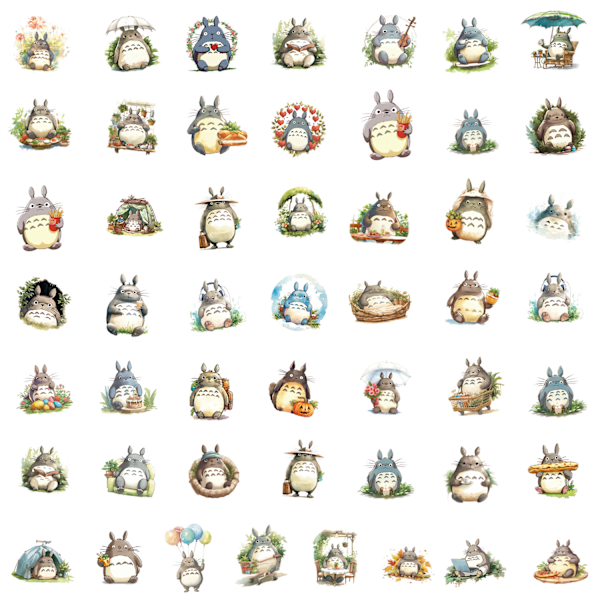 50 kpl tarroja - Ihastuttava Totoro-tarra