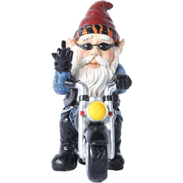 Resin Cykel Have Gnome Statue Havedekoration til Yards, Y