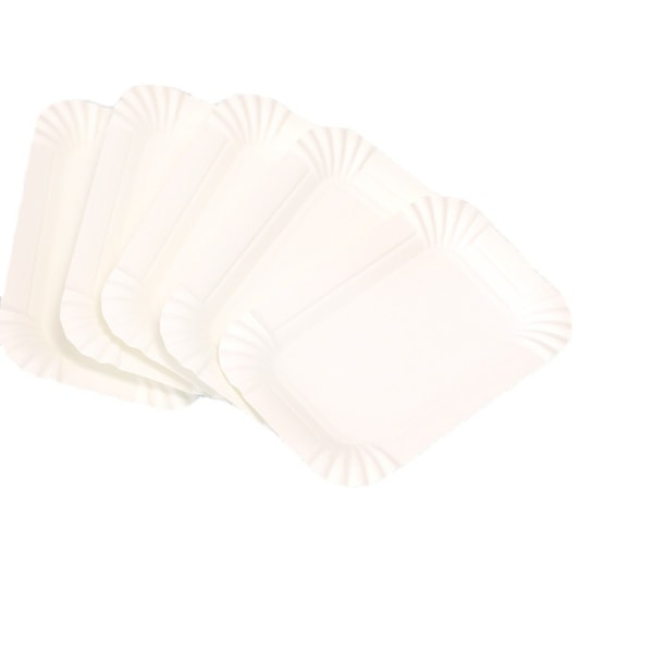 (16 x 10,5 cm)Pakke med 200 hvide papbakker - Præsentation T