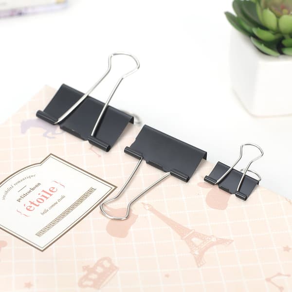 Medium Binder Clips 1 tum Svart 72 st, Binder Clips 25 mm 1