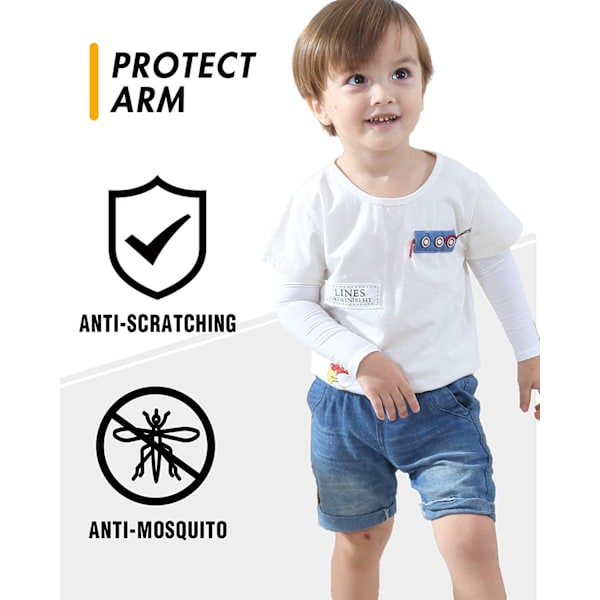 Arm Sleeves för barn, UPF 50 UV-skydd för arm solskydd