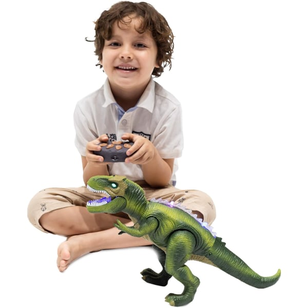 LED-lys fjernbetjening dinosaurer gå og brøl realistisk T-Rex