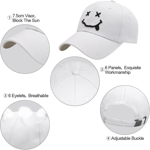 Baseball Cap, Bomull Anti-Sun Baseball Cap med Brodert, Mann