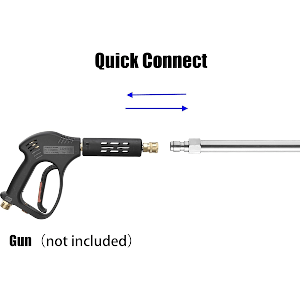 Trykvaskeforlængerstang, Trykvaske-Lans, 17\" 1/4\" Hurtigkobling