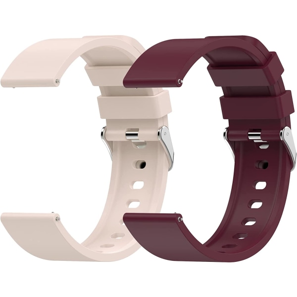 22mm Smartwatch Strap- 2stk Silikone Quick Release Remme, Repla