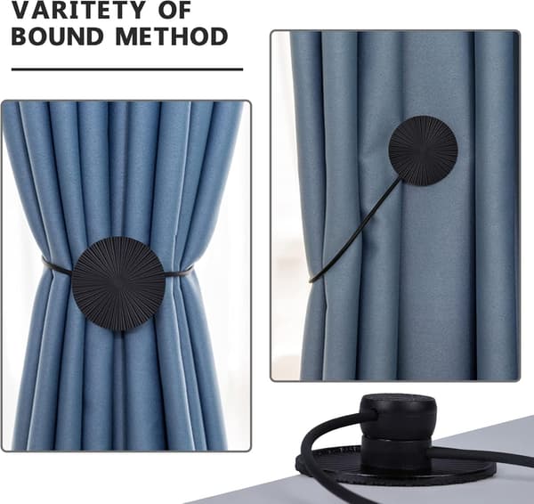 4 st magnetiska gardinbindningar klämma metall gardin spänne Holdb