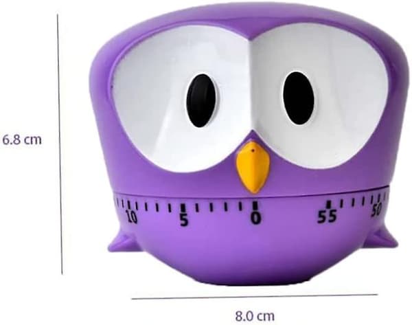 Uggla Timers, mini 60 minuter mekanisk kökstimer, matlagningstimer,