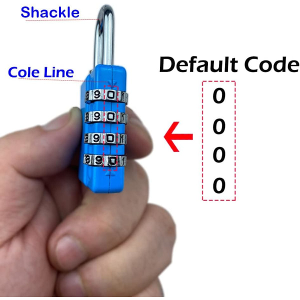 4 st hänglås för college-skåp, hänglås för flygplansväskor, kod