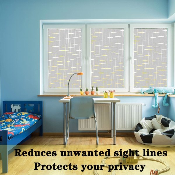 (Cross Pattern) (60×200cm)Finnez Window Film Privacy and Light P