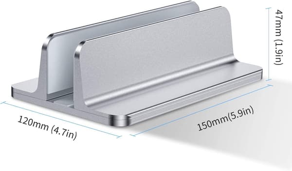 Silver - Laptopstativ, justerbart stativ i aluminium för MacBook Pro