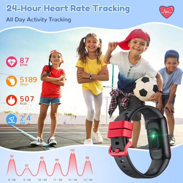 Child Connected Watch: Sport Connected Watch Indeholder Heart Pedo